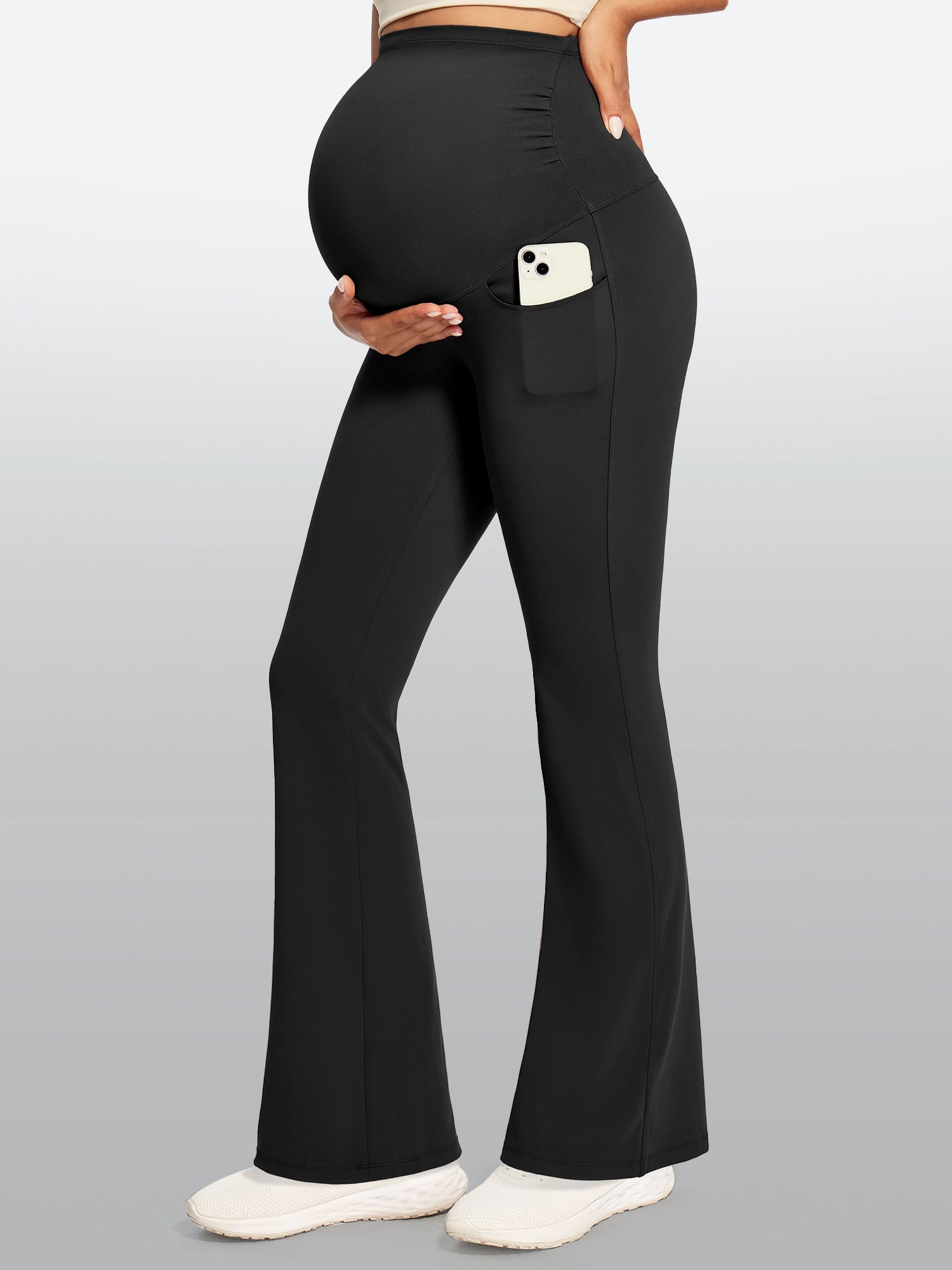 IUGA Maternity Leggings With Pockets Over The Belly | Affordable Yoga Leggings & Activewear by IUGA
