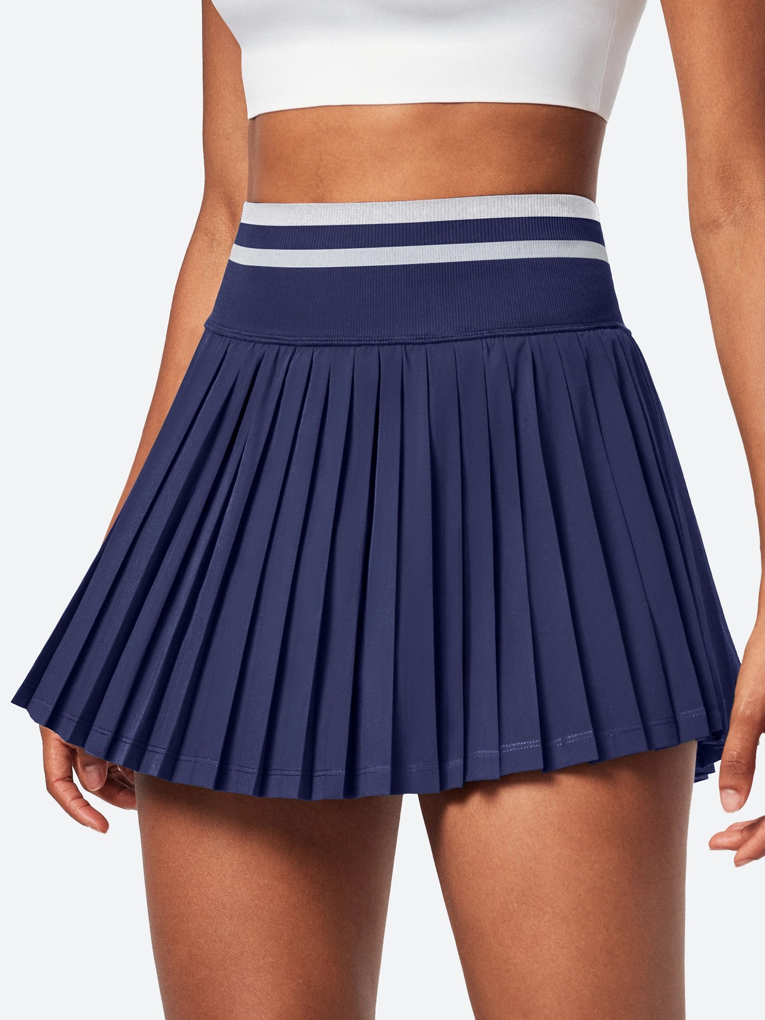 IUGA High Waisted Pleated Tennis Skirt With Build-in Shorts - IUGA