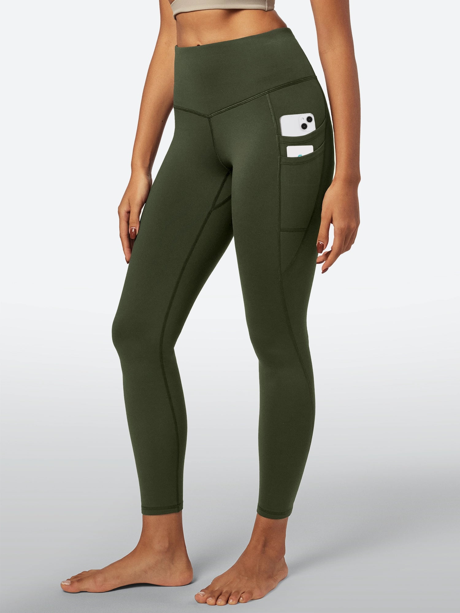 IUGA HeatLab® Fleece Lined Water Resistant Double Pocket Leggings