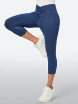 IUGA FlexDenim™ Stretchy Pull On Capri Jeans With Pockets - IUGA