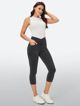 IUGA FlexDenim™ Stretchy Pull On Capri Jeans With Pockets - IUGA