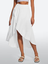 IUGA High Waist Flowy Skirts With Shorts - IUGA