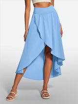 IUGA High Waist Flowy Skirts With Shorts - IUGA