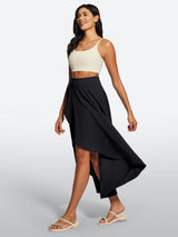 IUGA High Waist Flowy Skirts With Shorts - IUGA
