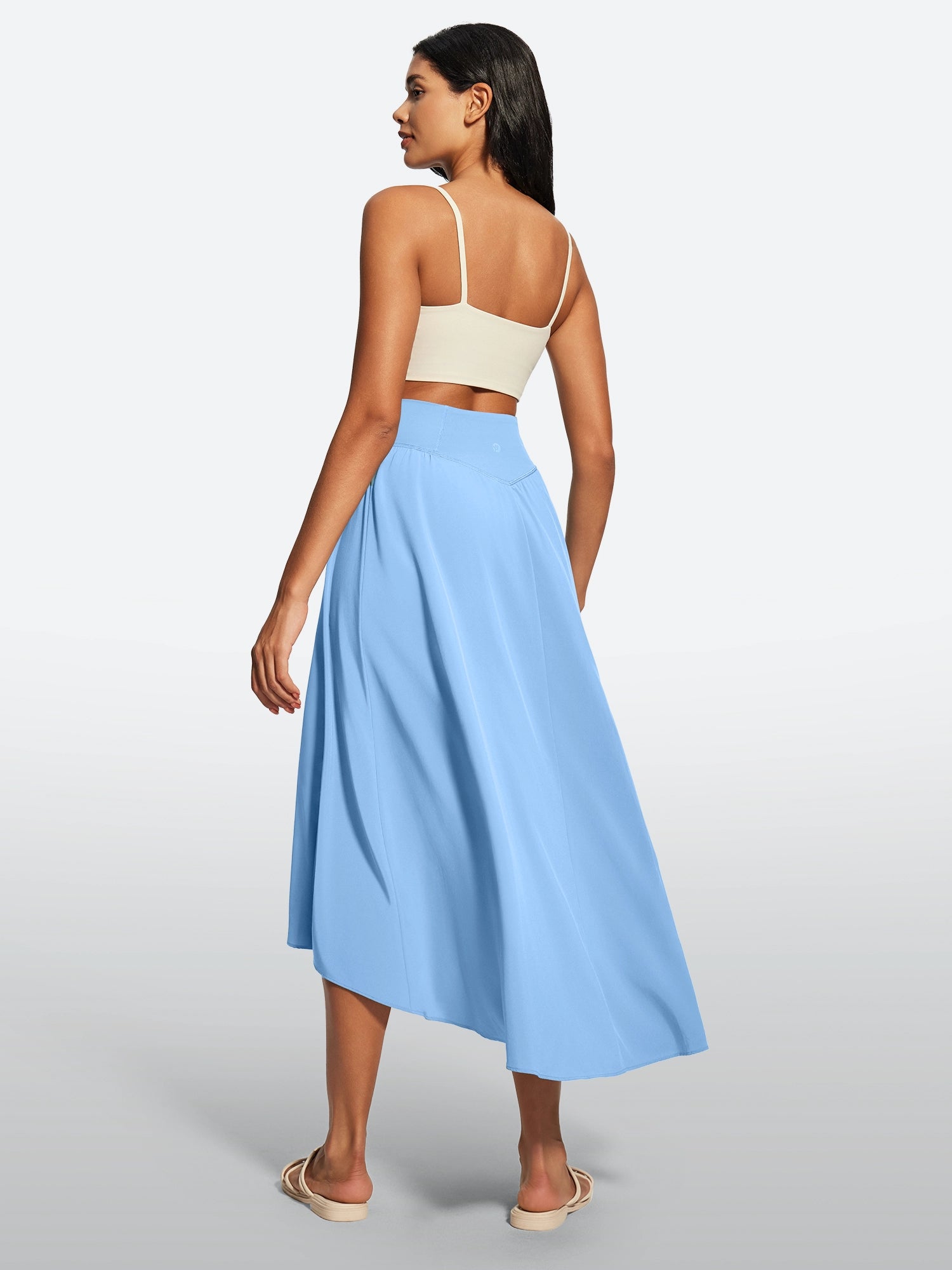 IUGA High Waist Flowy Skirts With Shorts - IUGA