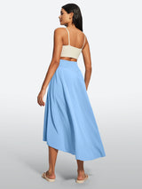 IUGA High Waist Flowy Skirts With Shorts - IUGA