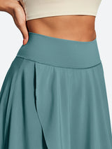 IUGA High Waist Flowy Skirts With Shorts - IUGA