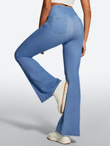 IUGA FlexDenim® High Waist Crossover Flare Jeans for Women With Pockets - IUGA