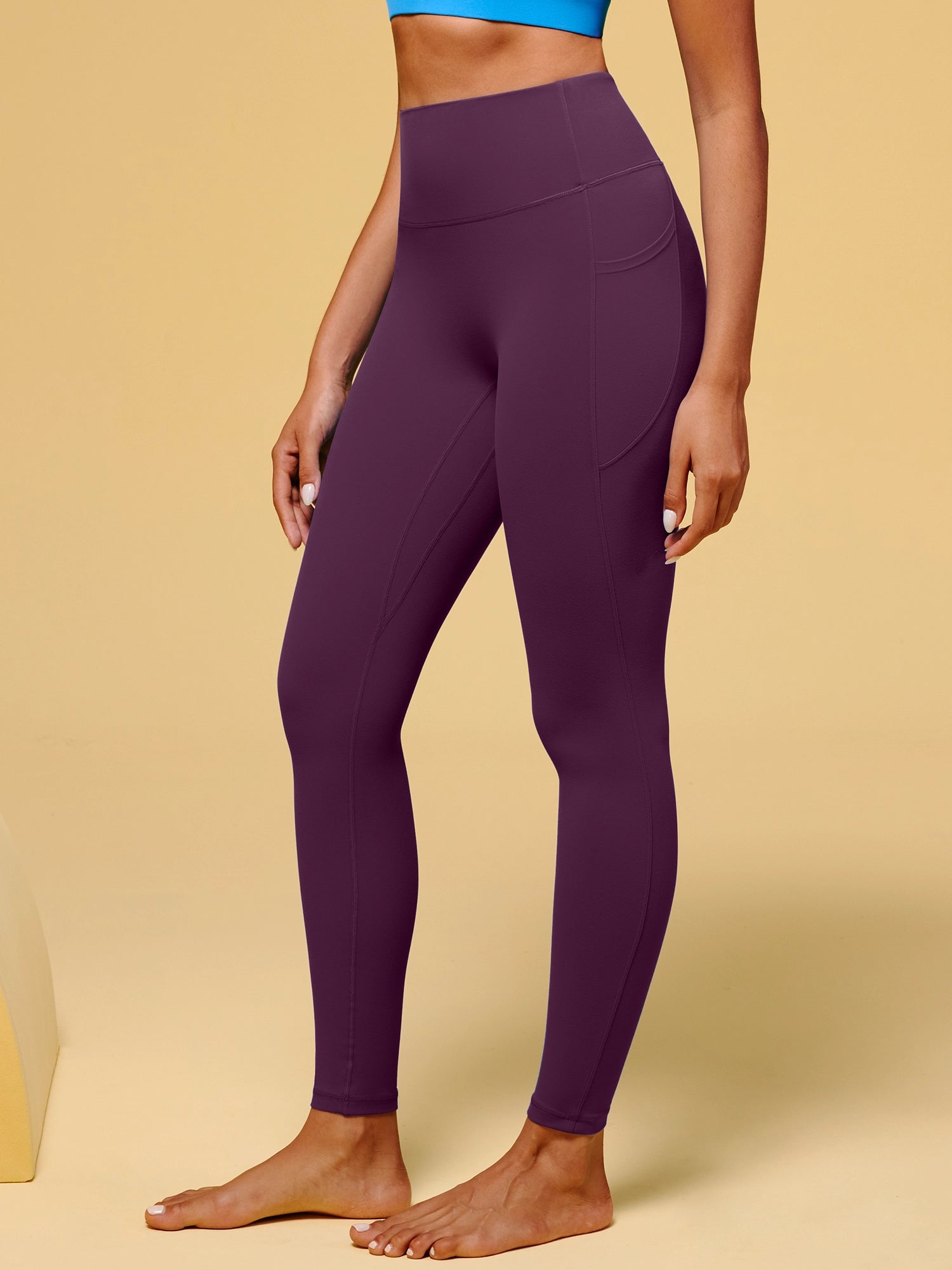 IUGA Butterlab® No Front Seam High Waisted Buttery Soft With Pockets - IUGA