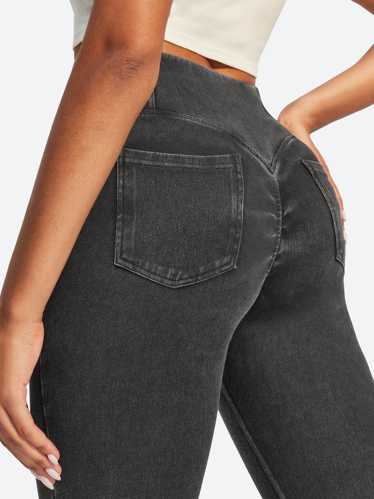 IUGA FlexDenim® High Waisted Stretchy Butt Lifting Jeggings With Pockets | Affordable Yoga Leggings & Activewear by IUGA