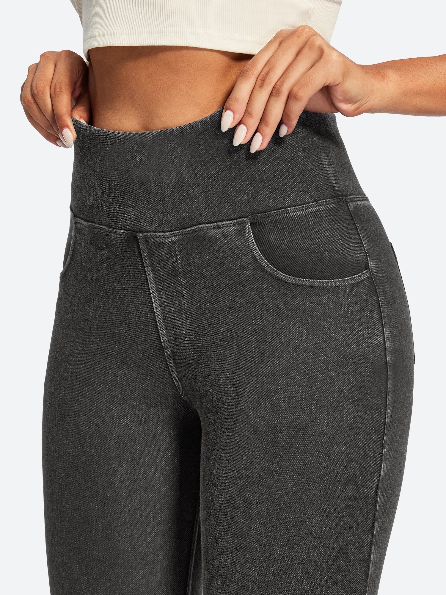 IUGA FlexDenim® High Waisted Stretchy Butt Lifting Jeggings With Pockets | Affordable Yoga Leggings & Activewear by IUGA