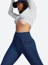 IUGA FlexDenim® High Waisted Stretchy Butt Lifting Jeggings With Pockets | Affordable Yoga Leggings & Activewear by IUGA