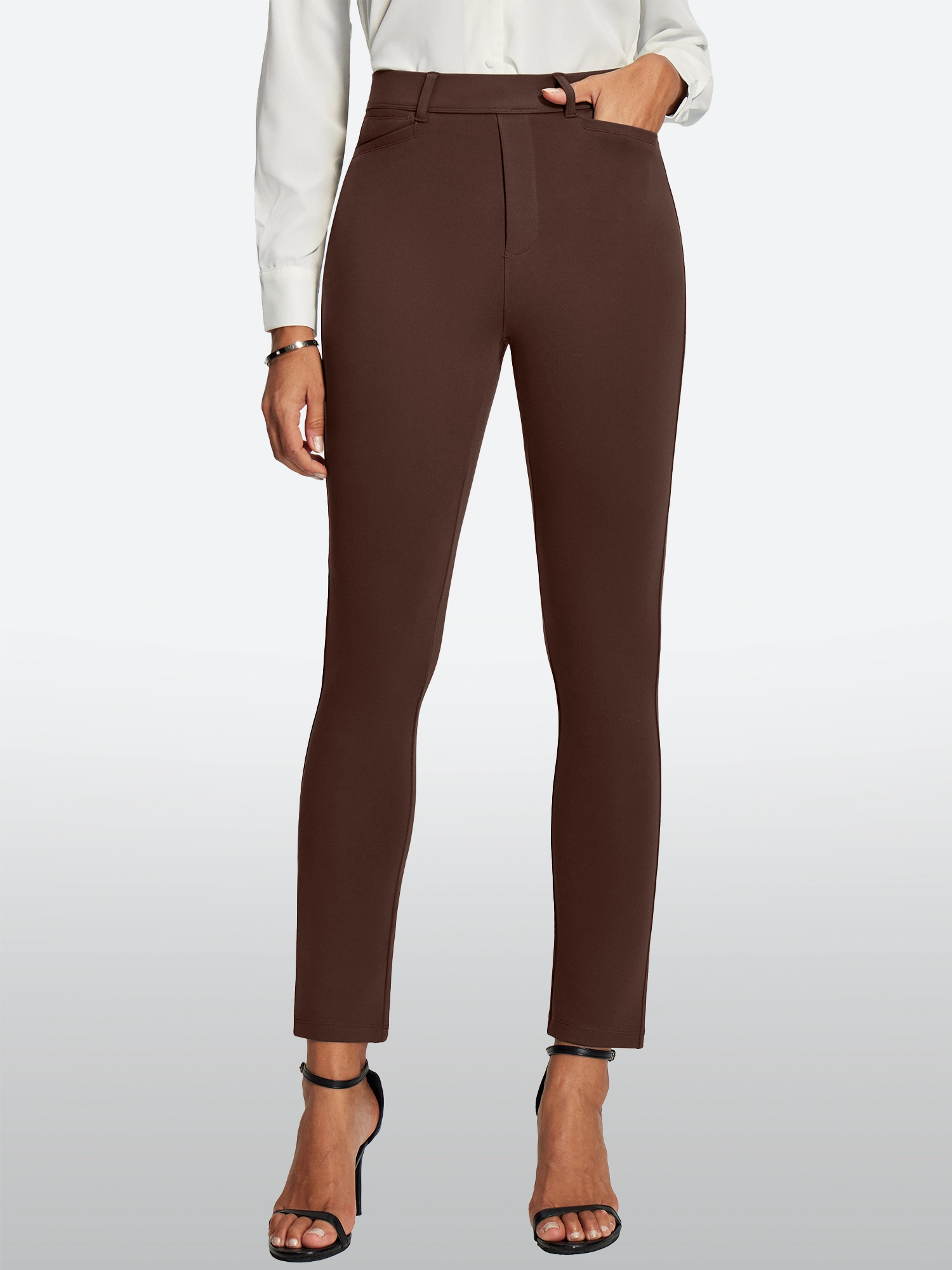 IUGA Pull On Stretchy Work Pants With Pockets | Affordable Yoga Leggings & Activewear by IUGA