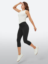 IUGA FlexDenim™ Stretchy Pull On Capri Jeans With Pockets - IUGA