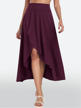 IUGA High Waist Flowy Skirts With Shorts - IUGA