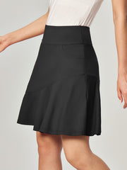 IUGA 20" Knee Length Skirts with Pockets navy black