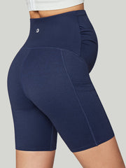 IUGA Maternity Shorts Over The Belly With Pockets-Navy