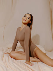 IUGA BUTTERLAB™ Long Sleeve Crew Neck Bodysuits for Women