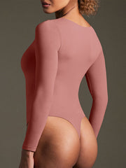 IUGA BUTTERLAB™ Long Sleeve V Neck Bodysuits for Women