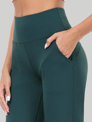 IUGA High Waisted Side Slit Wide Leg Yoga Pants with Pockets