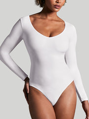 IUGA BUTTERLAB™ Long Sleeve V Neck Bodysuits for Women