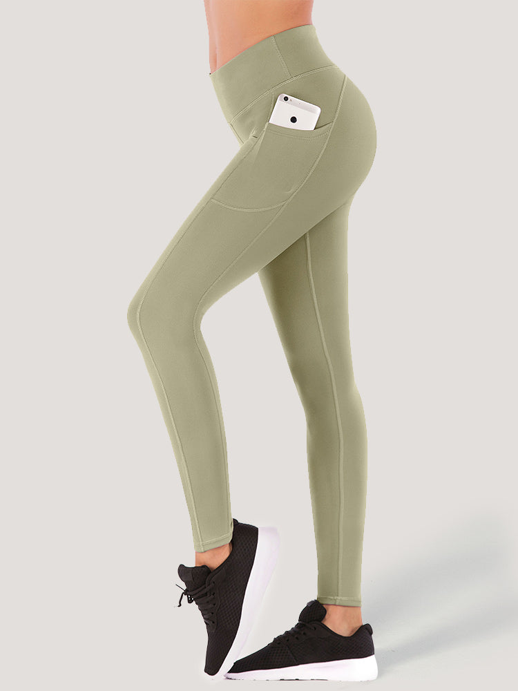 JEGGE High Waist Yoga Leggings with 4 Pockets Tummy Control