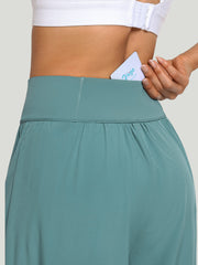 IUGA High Split Quick Dry Flowy Pants for Women green