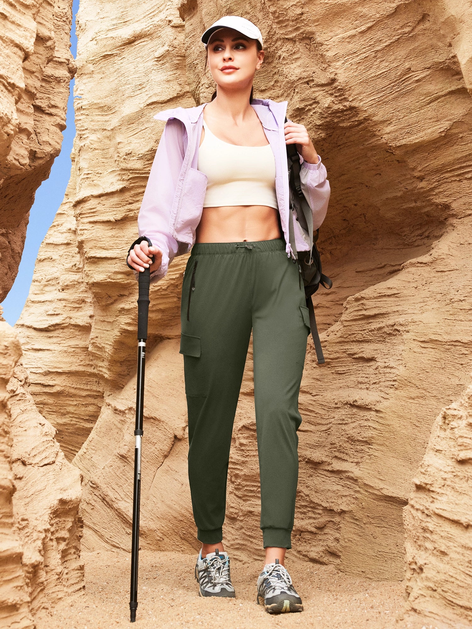 IUGA UPF50+ Quick Dry Hiking Cargo Joggers With Pockets - IUGA