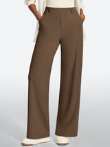 IUGA High Waisted Stretchy Wide Leg Pull On Work Pants With Pockets