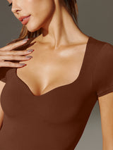 IUGA ButterLab™ Sweetheart Neckline Short Sleeve Bodysuit