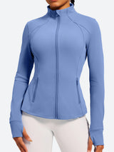 IUGA FlexTight Full Zip Lightweight Running Track Jacket With Thumbholes