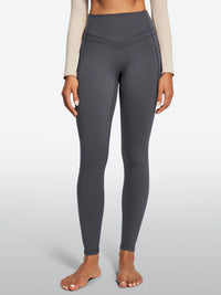 IUGA Heatlab® Sandwich Waistband Fleece Lined No Front Seam Leggings | Affordable Yoga Leggings & Activewear by IUGA