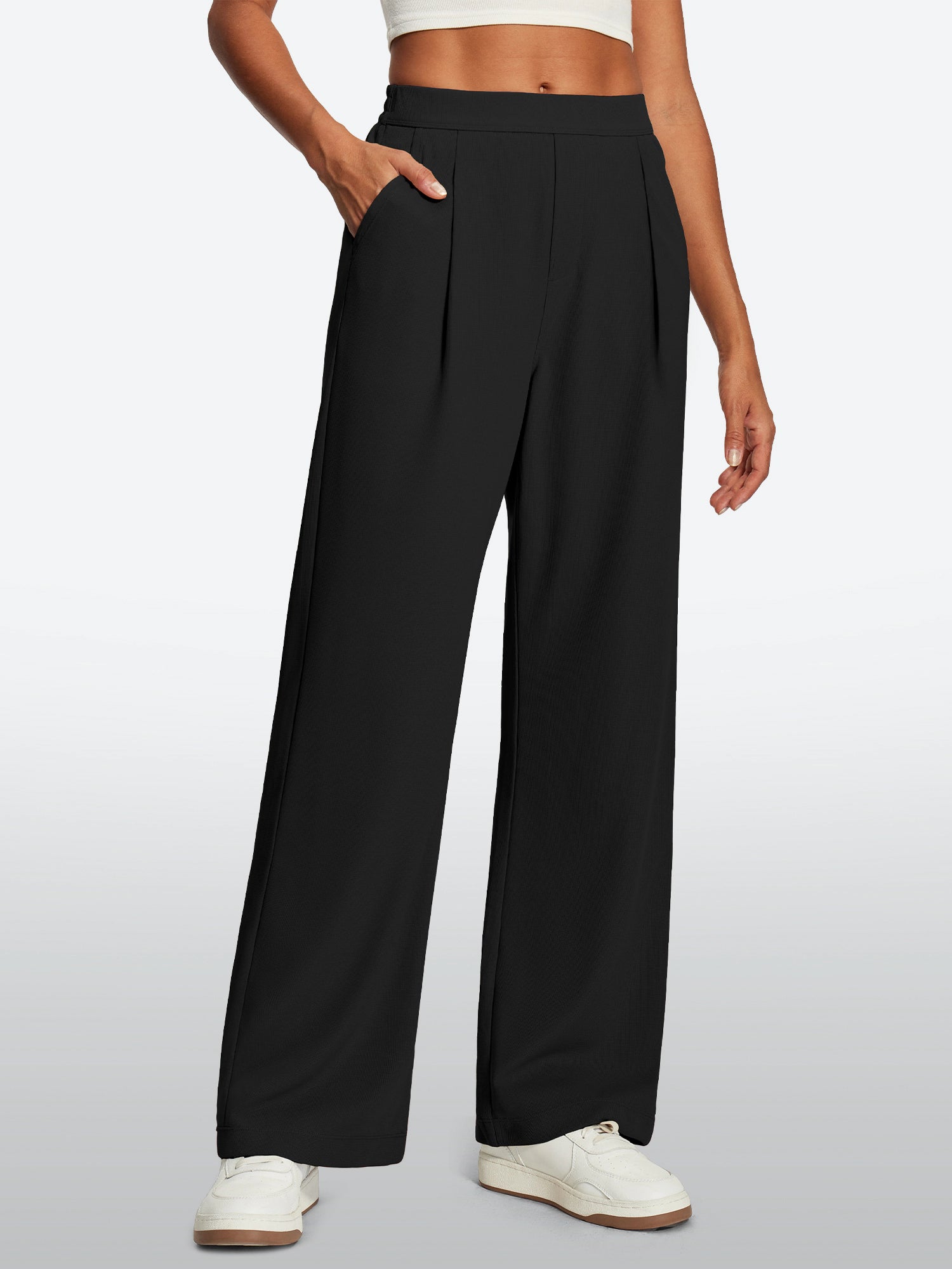 IUGA High-Waisted Waffle Work Pants