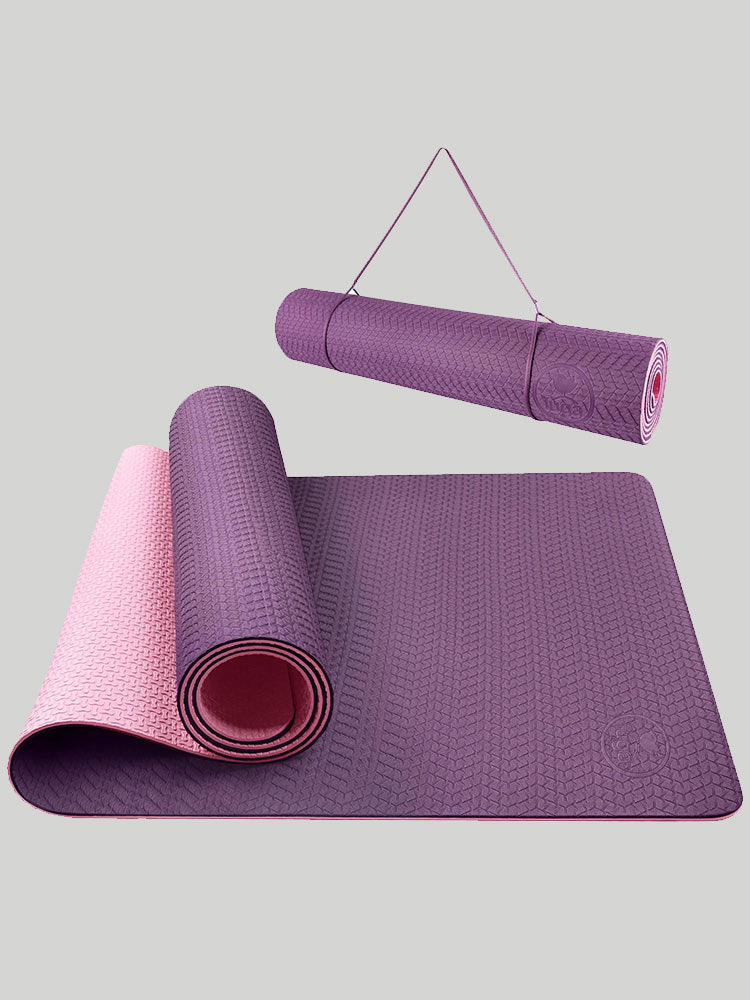 IUGA Eco-Friendly TPE Yoga Mat With Alignment Line purple/pink