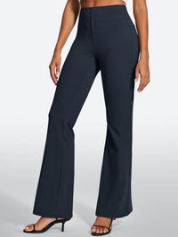 IUGA Stretchy High Waisted Pull On Bootcut Work Pants With Pockets - IUGA