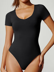 IUGA ButterLAB™ Short Sleeve V Neck Bodysuits