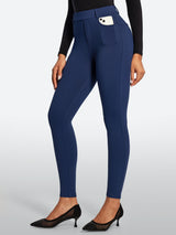 IUGA HeatLab® Fleece Lined Pull On High Waisted Dress Pants With Pockets
