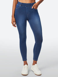 IUGA FlexDenim™ High Waisted Pull On Tummy Control Stretchy Jeans With Pockets - IUGA