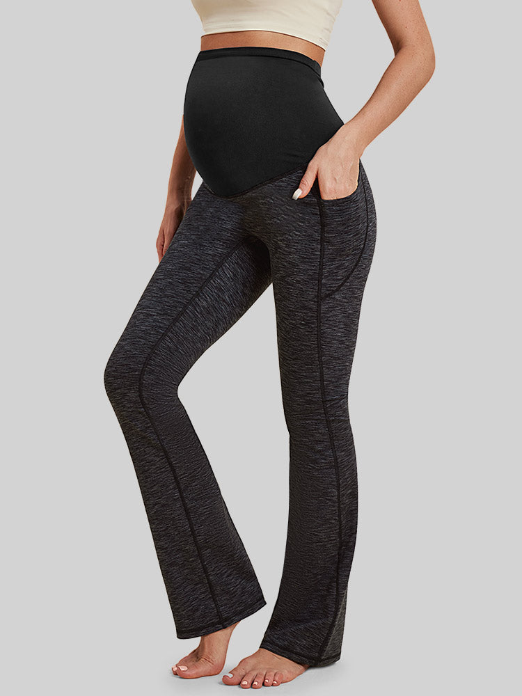 IUGA HEATLAB™ Fleece Lined Bootcut Maternity Pants with Pockets
