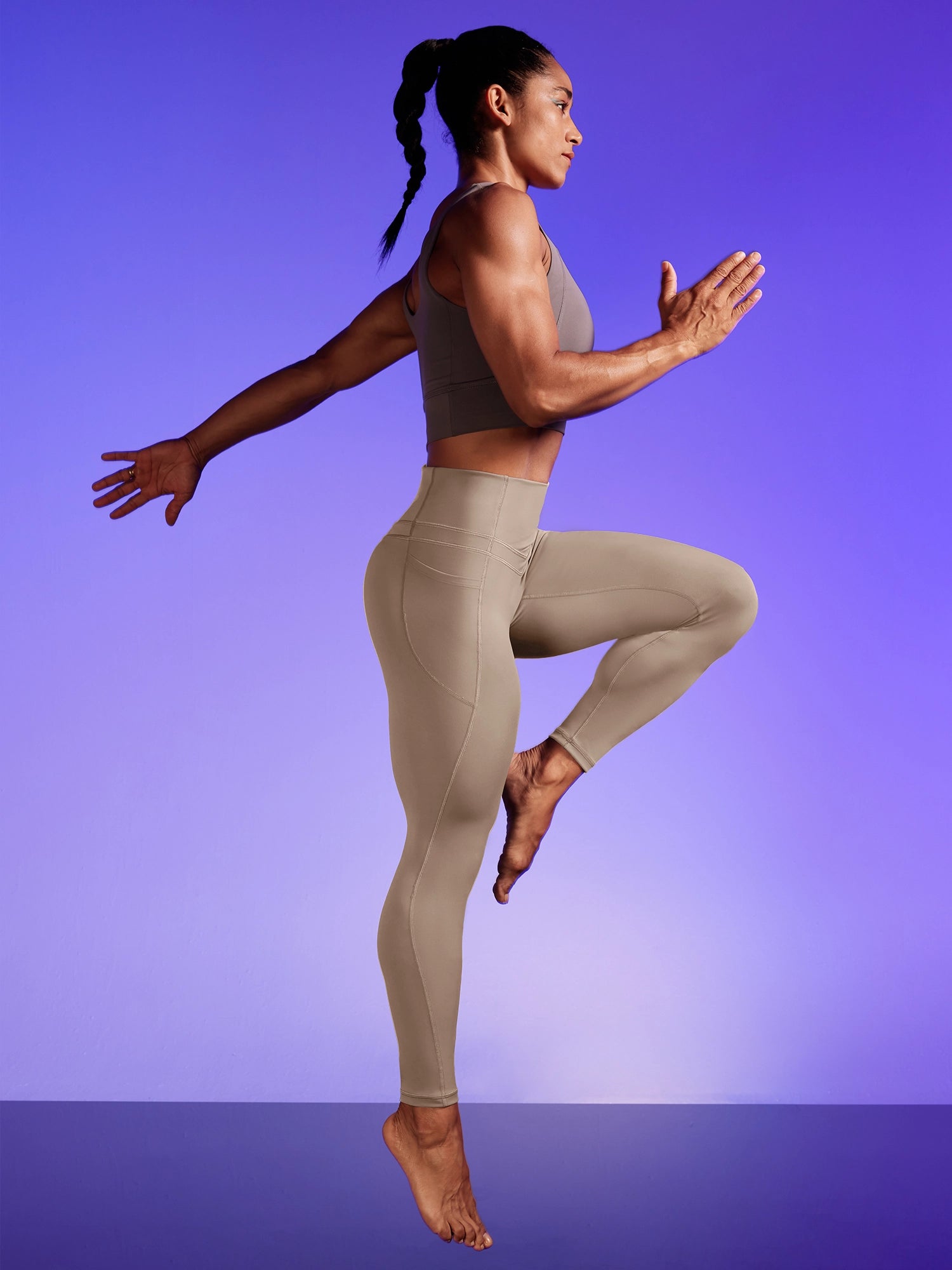 IUGA PowerTight Sandwich No Front Seam Leggings - IUGA