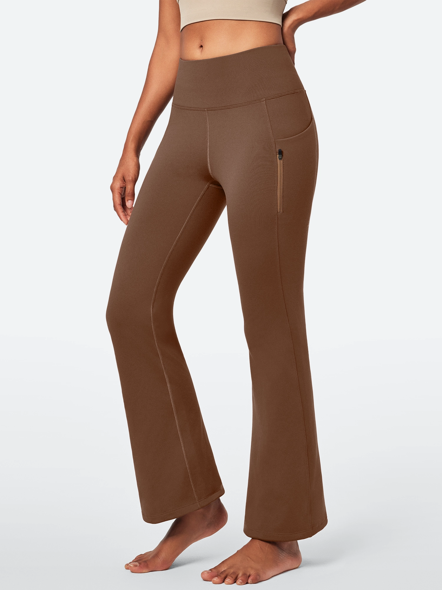 IUGA HeatLab® Water Resistant Fleece Lined Flare Pants With Pockets - IUGA