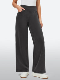 IUGA FlexDenim™ High-Waist Pull On Wide-Leg Jeans - IUGA