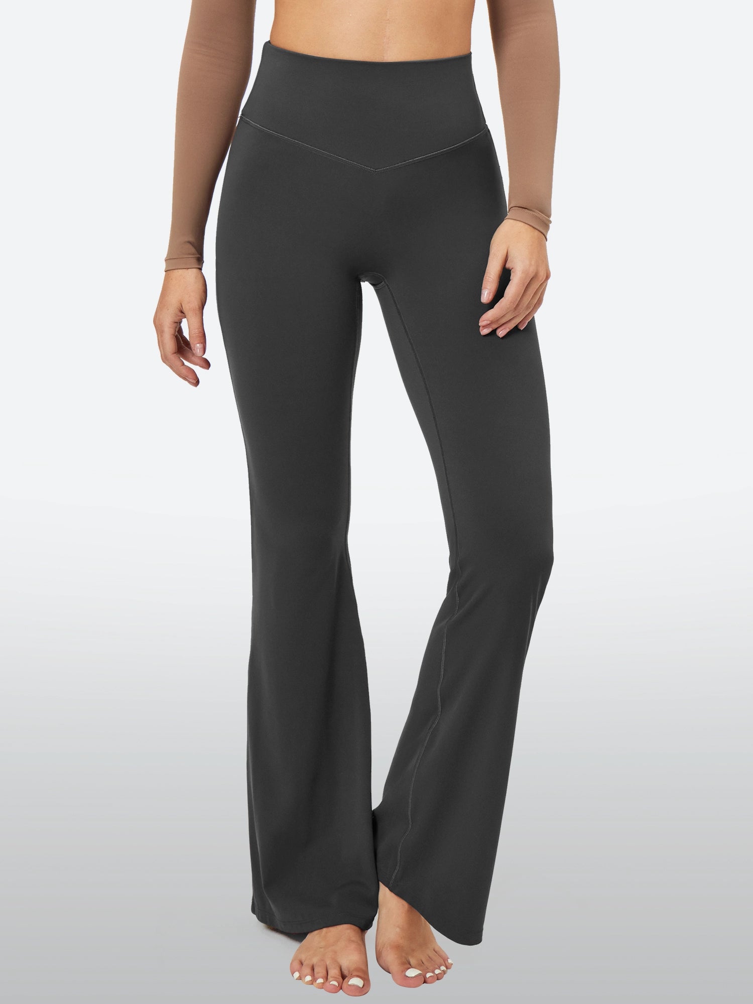 IUGA Sandwich No Front Seam Flare Yoga Pants - IUGA