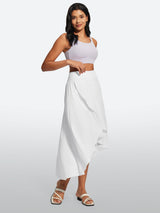 IUGA High Waist Flowy Skirts With Shorts