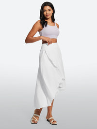 IUGA High Waist Flowy Skirts With Shorts - IUGA