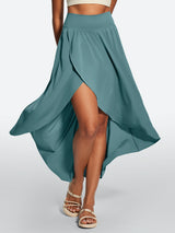 IUGA High Waist Flowy Skirts With Shorts