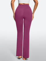 IUGA Fleece Lined Bootcut Yoga Pants with Pockets