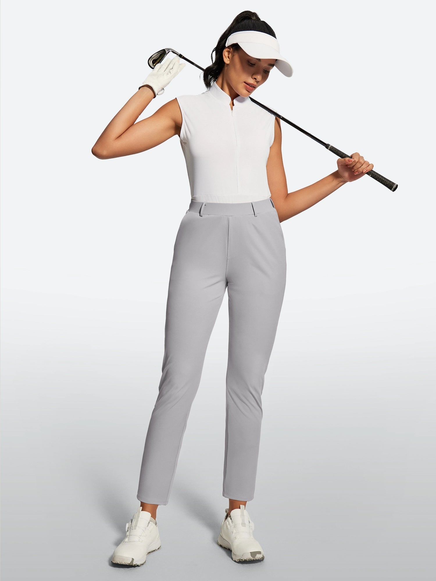 IUGA Stretchy 7/8 Ankle Pull On Work Pants With Pockets - IUGA