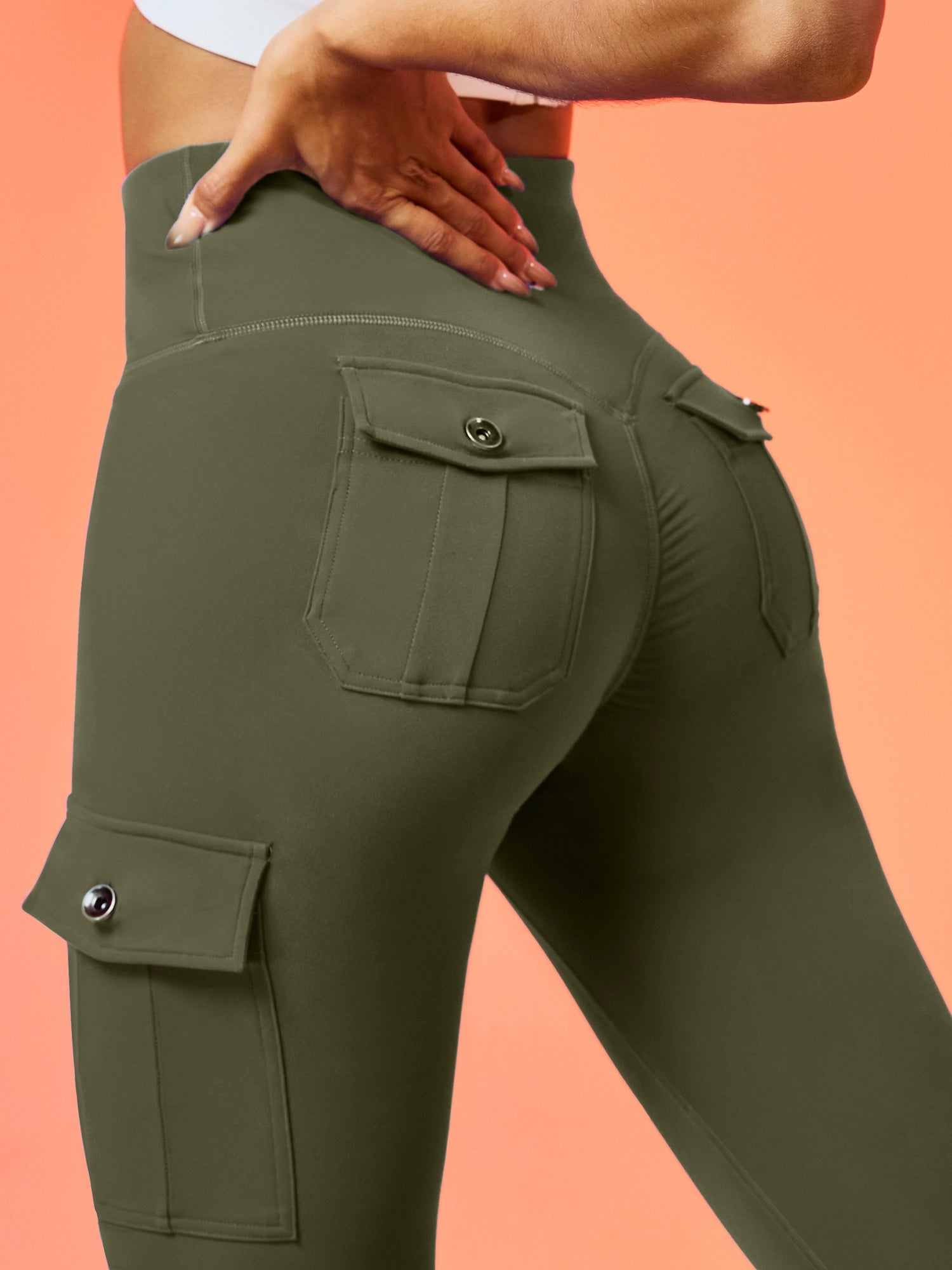 IUGA Flextight High Waisted Lift Cargo Leggings With Pockets - IUGA