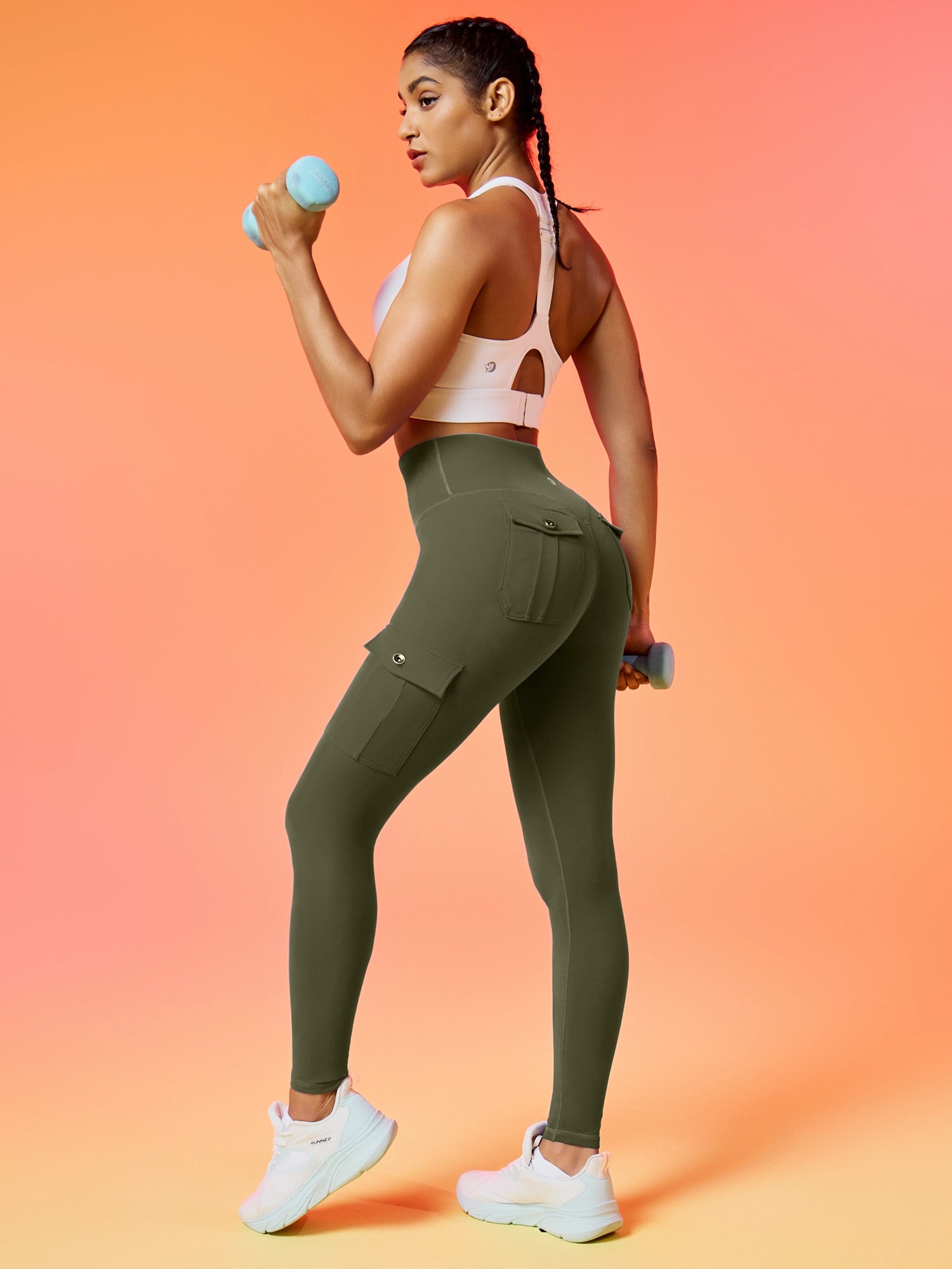 IUGA Flextight High Waisted Lift Cargo Leggings With Pockets - IUGA